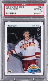 1990-91 Upper Deck #526 Pavel Bure Rookie Card - PSA GEM MT 10